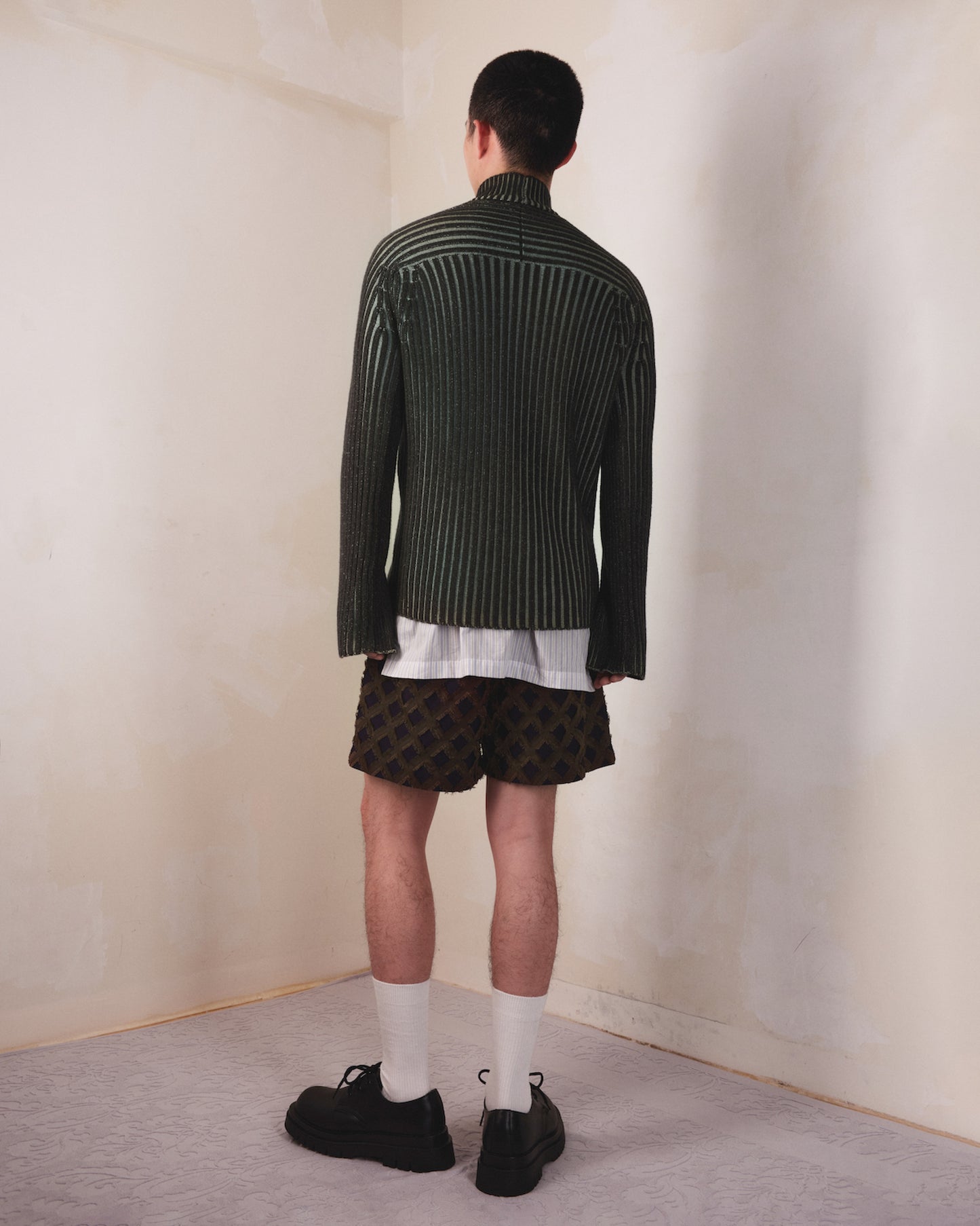 2-Tone Rib Turtle Neck Sweater - MH26AKS02