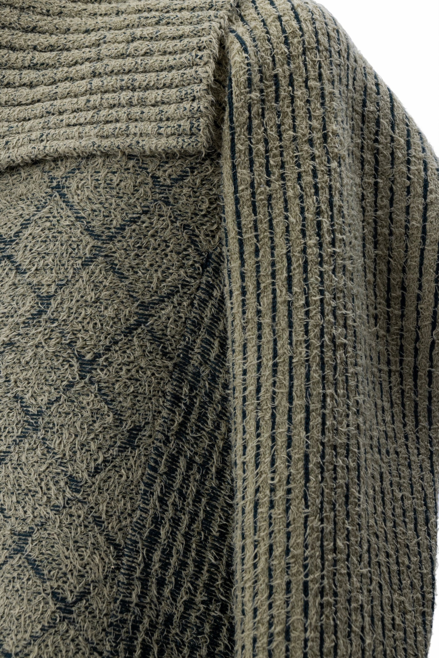 Mixed Texture Jacquard Knit Sweater - MH26AKS03B