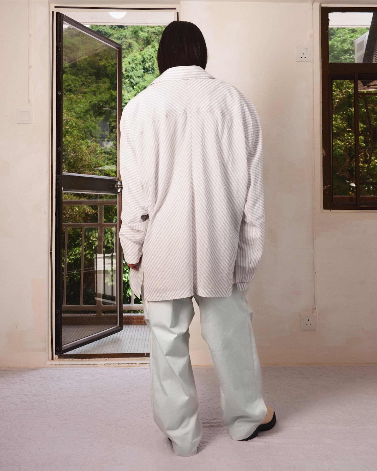 Triple-Pleated Barrel Chinos - MH26AP01B