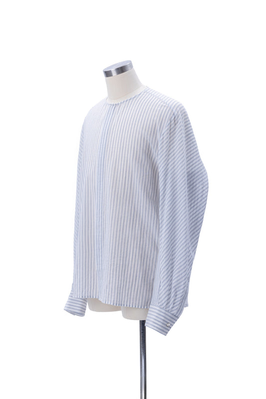 Bias-Cut Sleeves Collarless Shirt - MH26AST02A