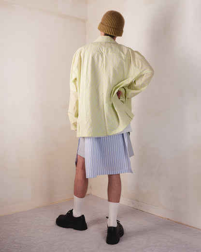 “Stripes-Play” Wrinkled Shirt Jacket - MH26AJK03B