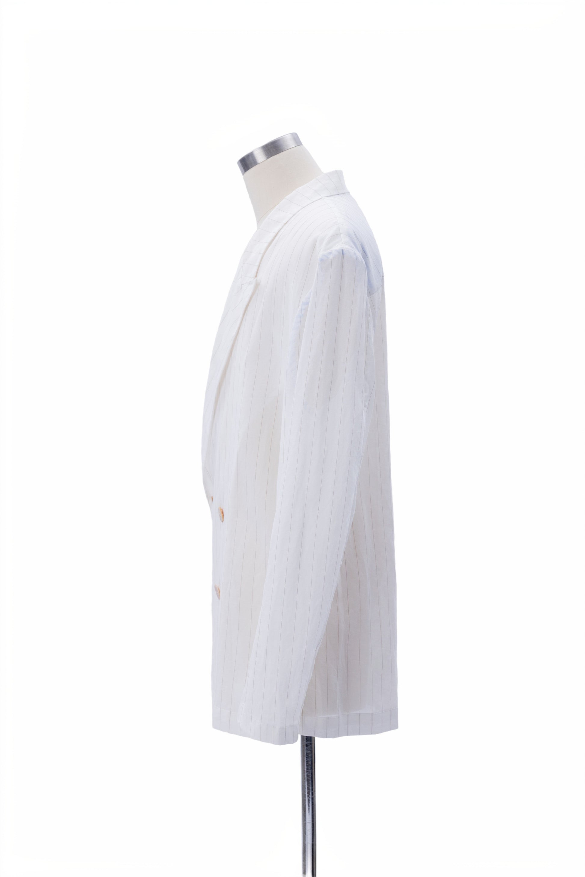 Vertical Stripes Double-Breast Shirt-Weight Blazer - MH26AJK05