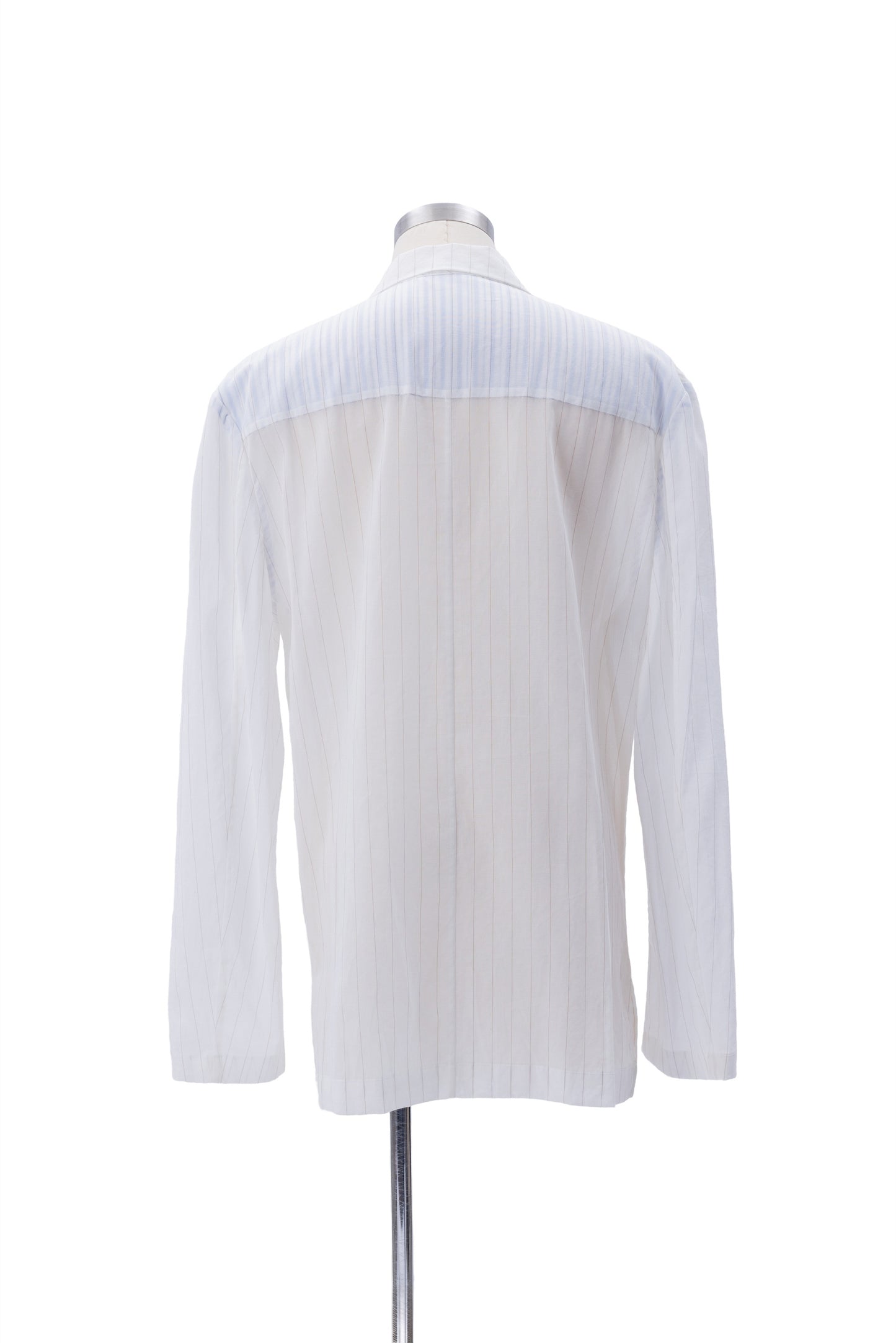 Vertical Stripes Double-Breast Shirt-Weight Blazer - MH26AJK05