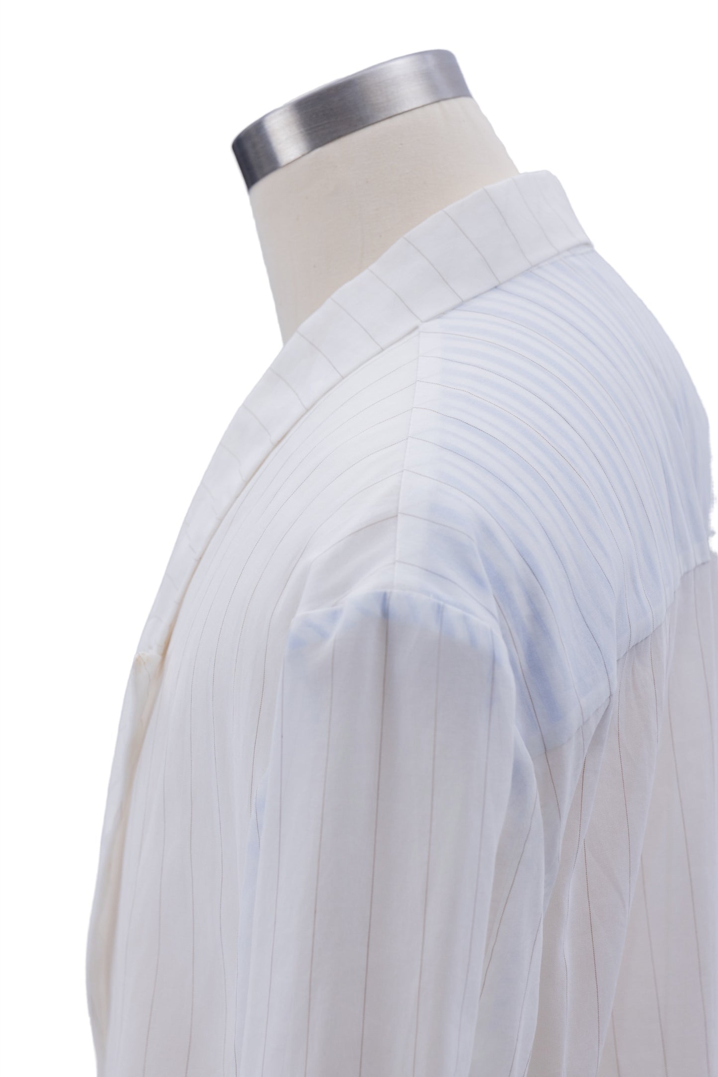 Vertical Stripes Double-Breast Shirt-Weight Blazer - MH26AJK05