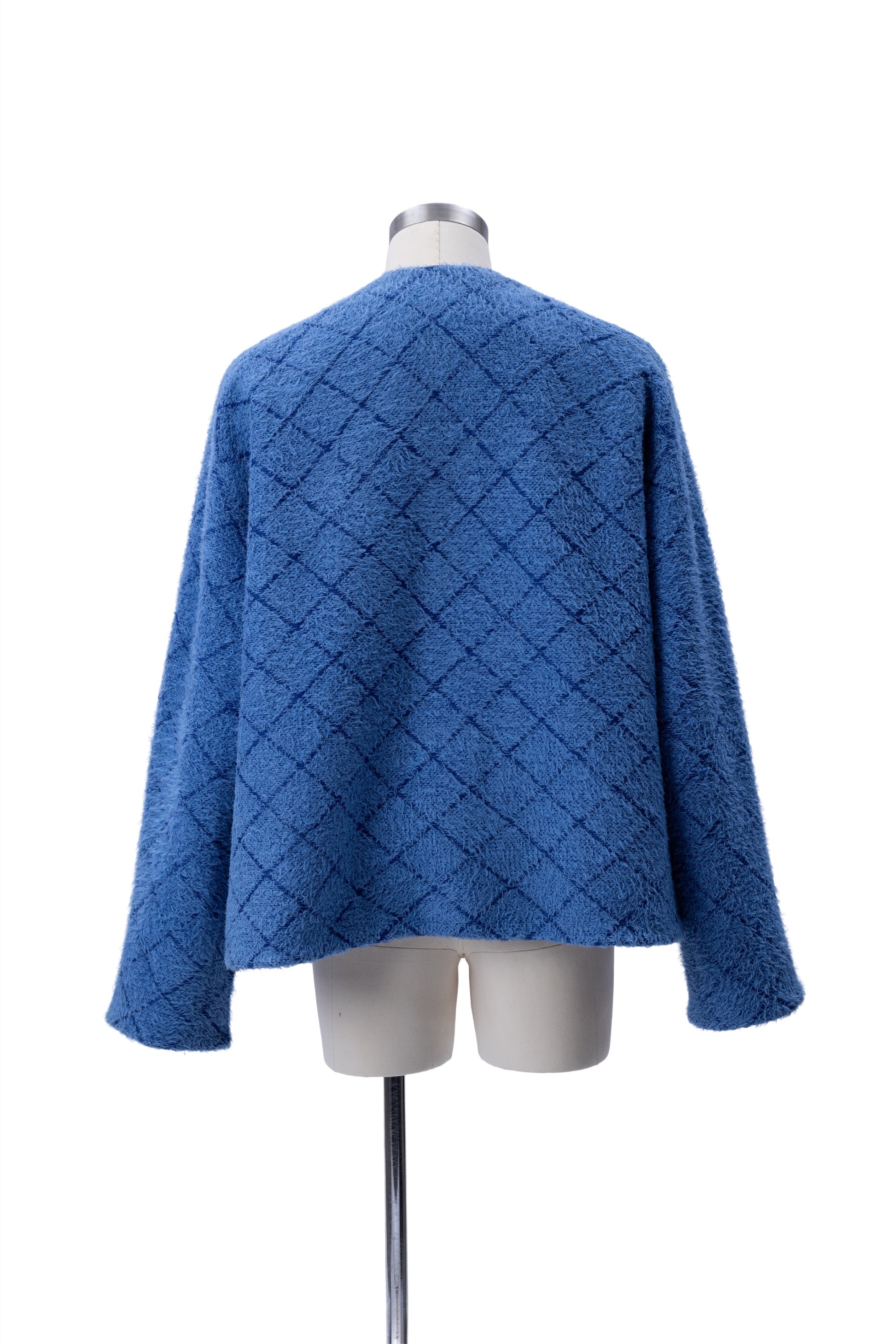 Crew Neck Diamond Jacquard Knit Cardigan - MH26AKC01A