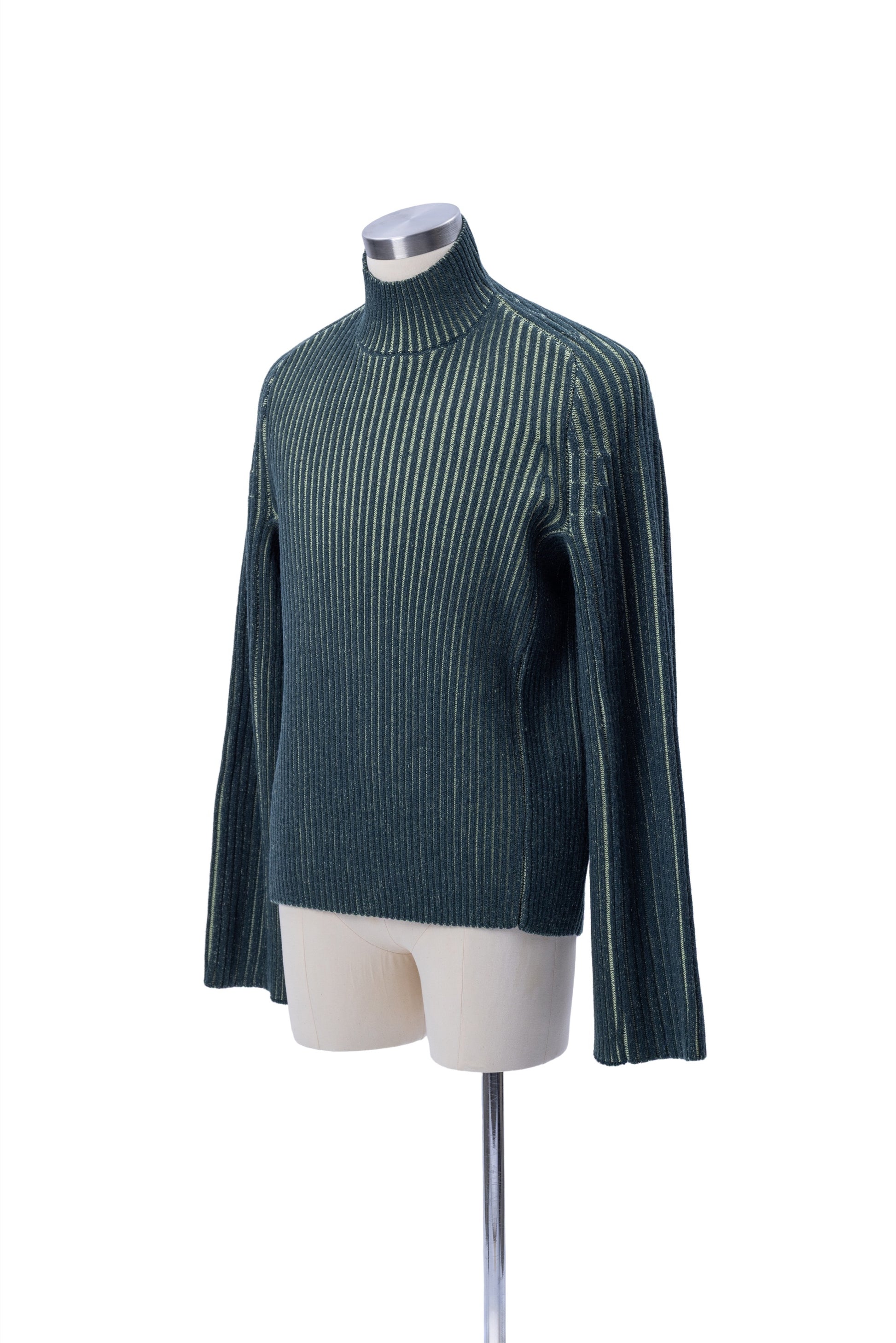 2-Tone Rib Turtle Neck Sweater - MH26AKS02