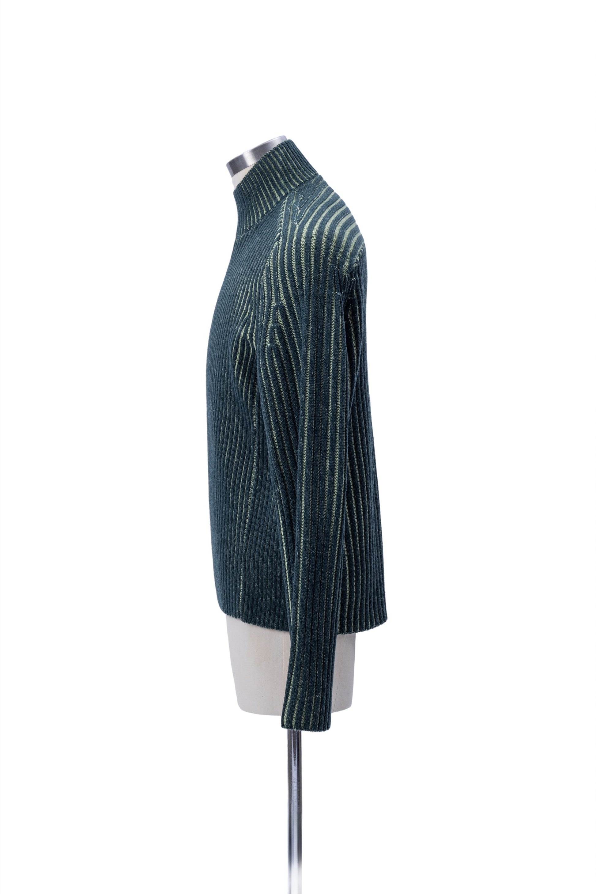 2-Tone Rib Turtle Neck Sweater - MH26AKS02