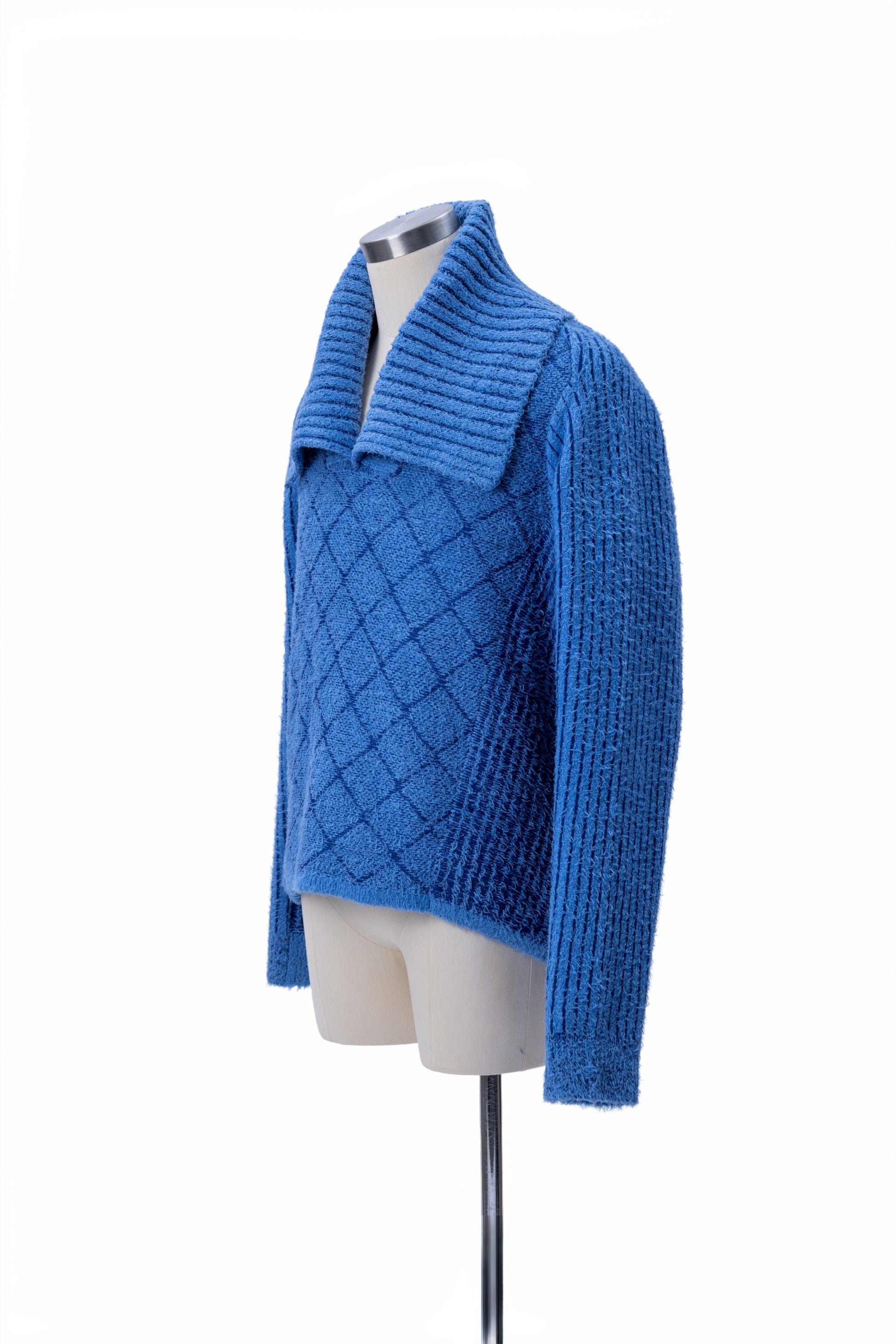Mixed Texture Jacquard Knit Sweater - MH26AKS03A