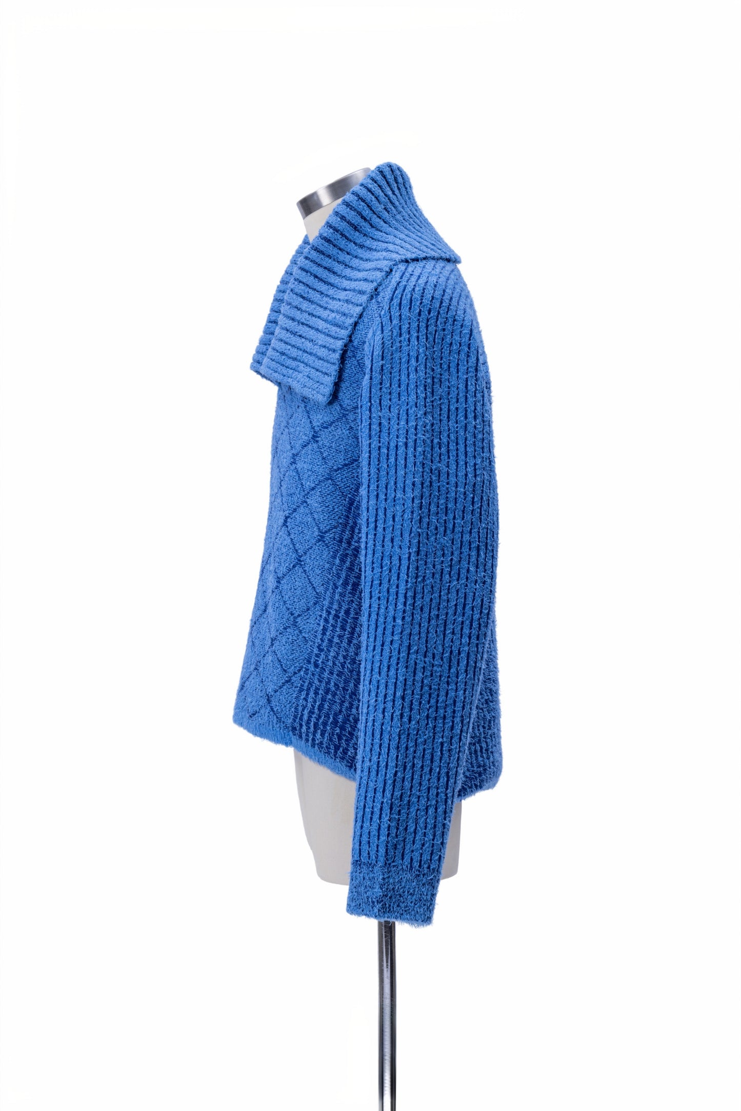 Mixed Texture Jacquard Knit Sweater - MH26AKS03A