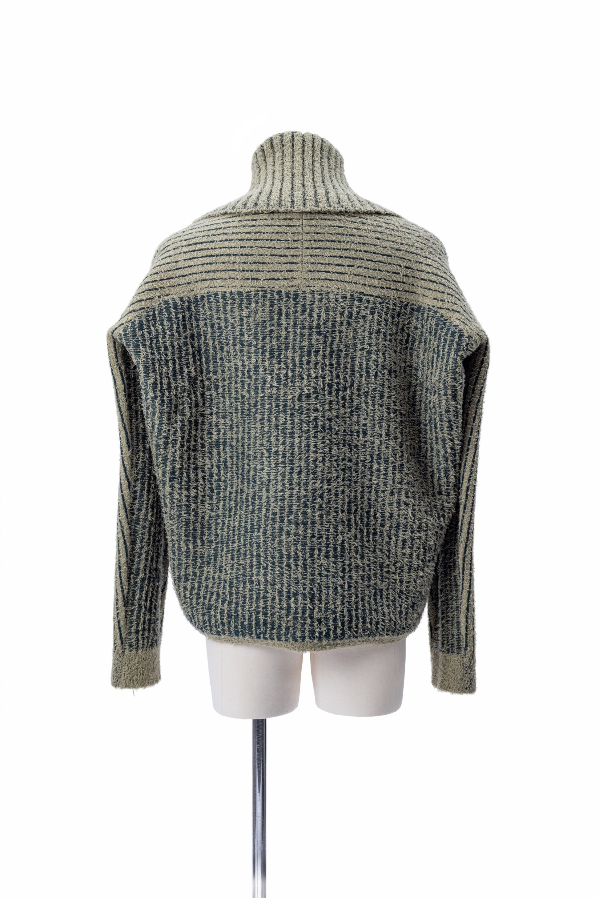 Mixed Texture Jacquard Knit Sweater - MH26AKS03B