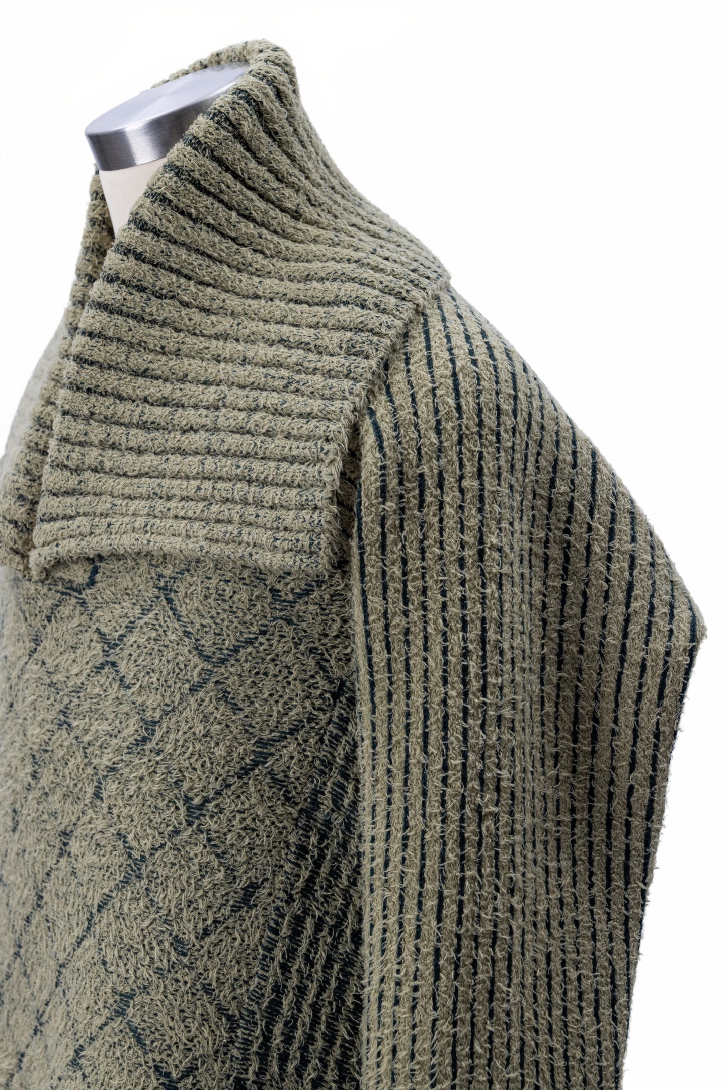 Mixed Texture Jacquard Knit Sweater - MH26AKS03B