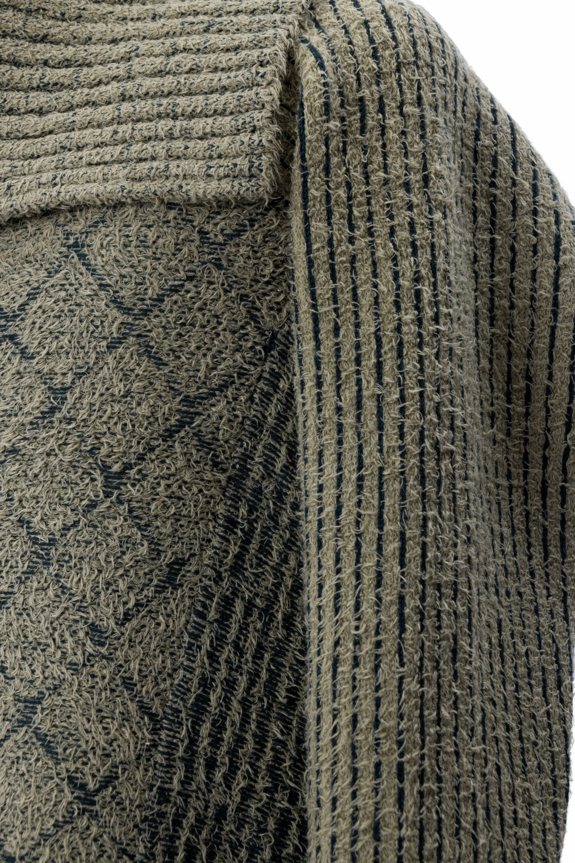Mixed Texture Jacquard Knit Sweater - MH26AKS03B