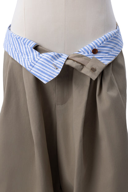 Triple-Pleated Barrel Chinos - MH26AP01A