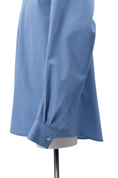 Thomas Mason Bias-Cut Sleeves Collarless Shirt - MH26AST02B