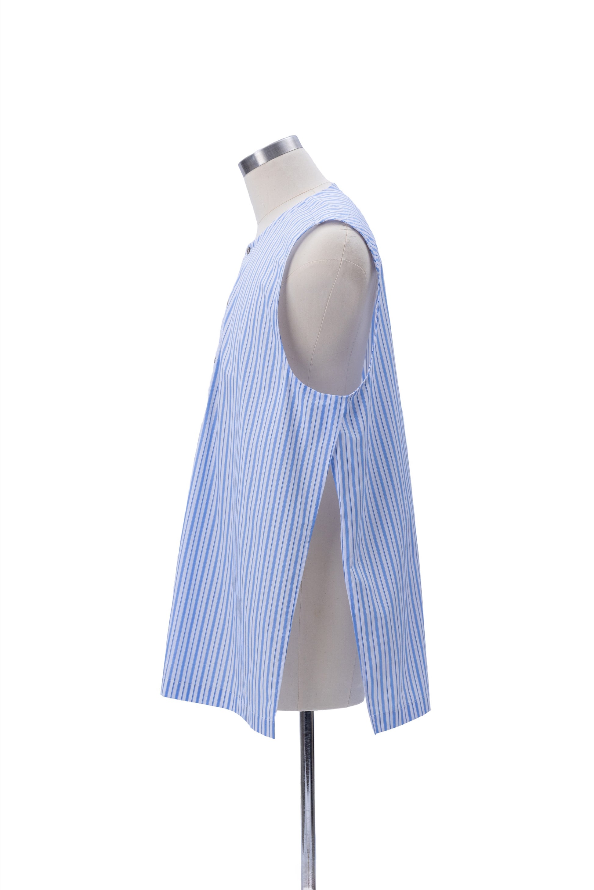 Sleeveless Henley Neck Woven Top - MH26AST03A