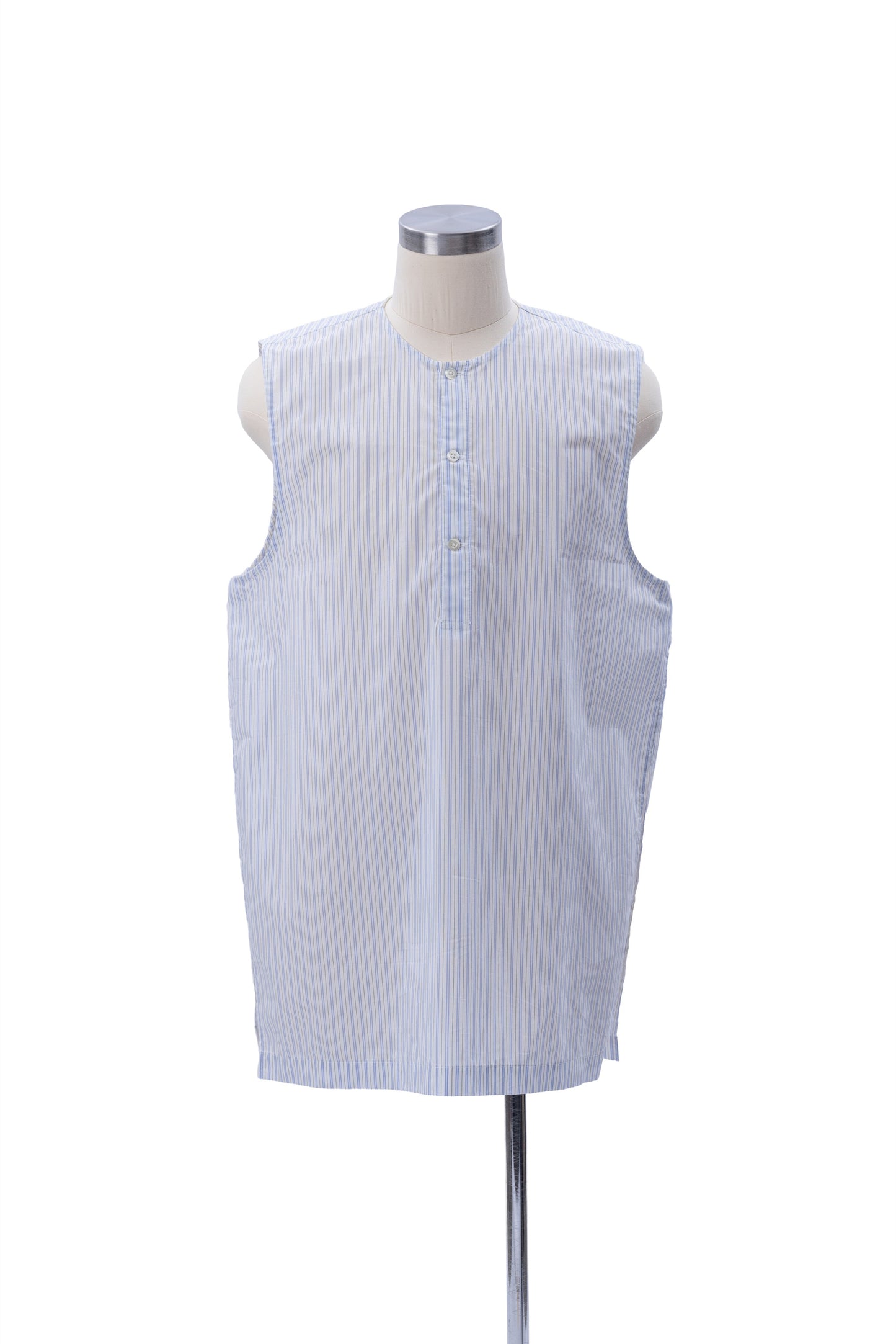 Sleeveless Henley Neck Woven Top - MH26AST03B