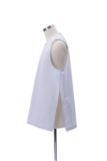 Sleeveless Henley Neck Woven Top - MH26AST03B