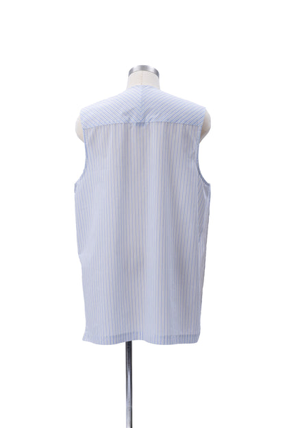 Sleeveless Henley Neck Woven Top - MH26AST03B