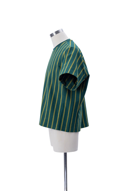 Vertical Stripes Short Sleeves Tee - MH26AT01B